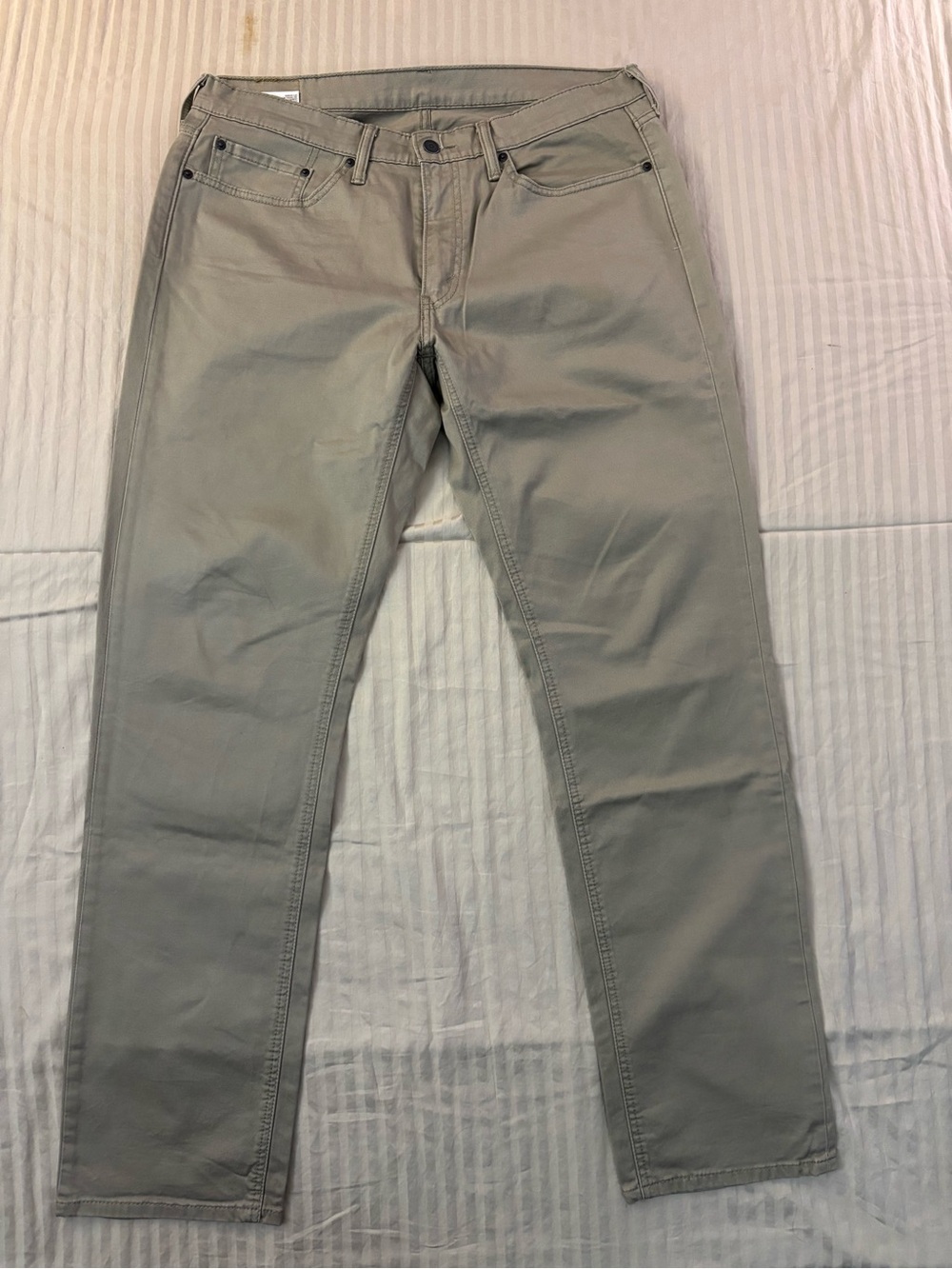 Levi’s 541 Mens Pants Khaki 34x34 Straight Athletic Fit Chinos Trousers Beige